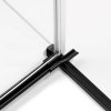 NEW TRENDY Kabina prysznicowa drzwi podwójne uchylne REFLEXA BLACK 110x80x200 EXK-1344/EXK-1335